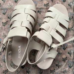 Unused soda sandals- 8.5